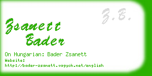 zsanett bader business card